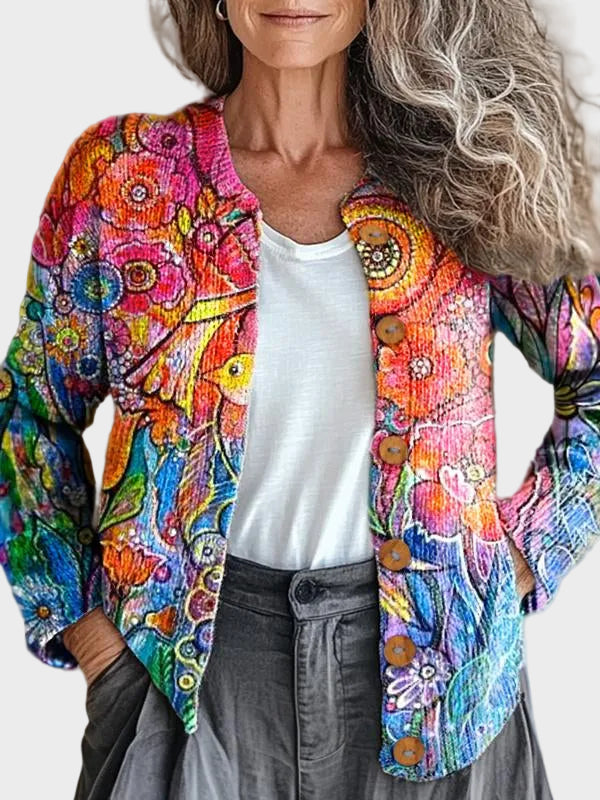 Veronica | Cardigan artistico colorato