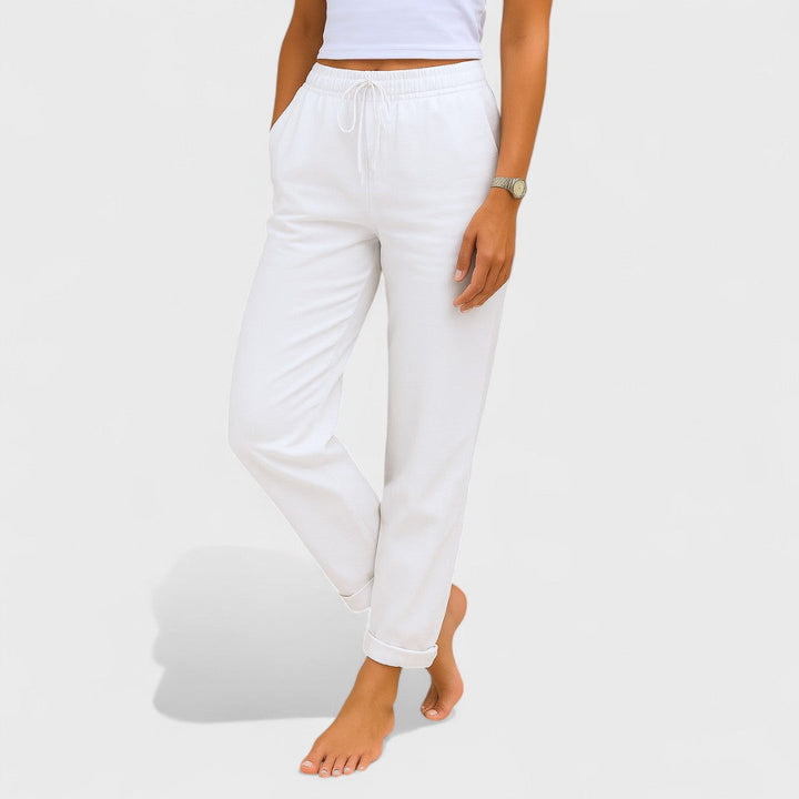 Erminia | Pantaloni stretch in lino
