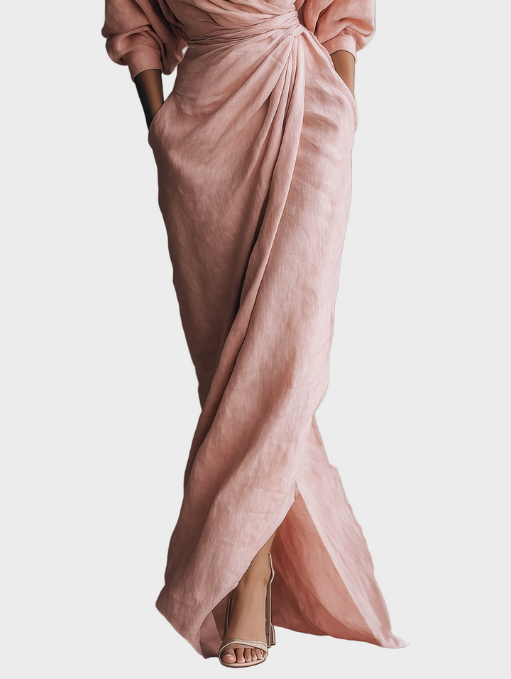 Alessia | Abito maxi in lino