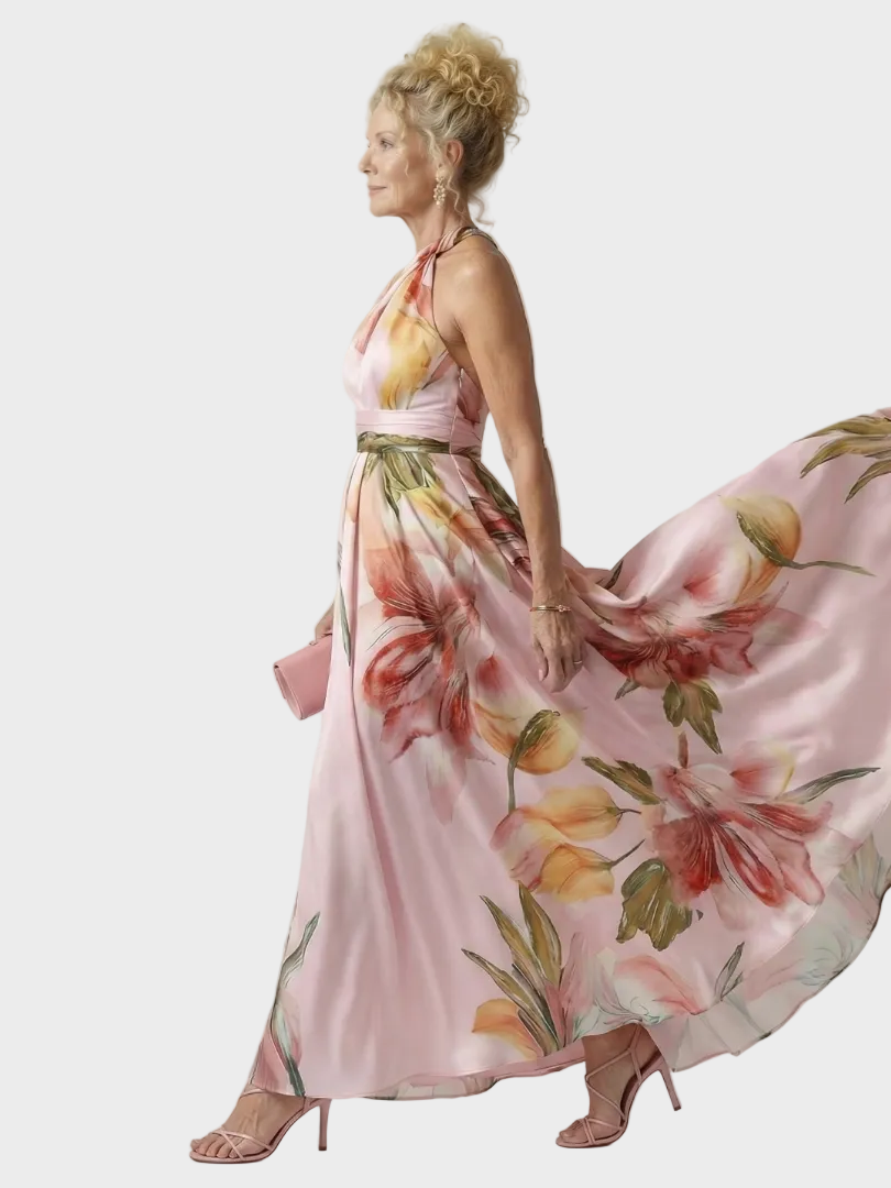 Emilia | Abito maxi a fiori