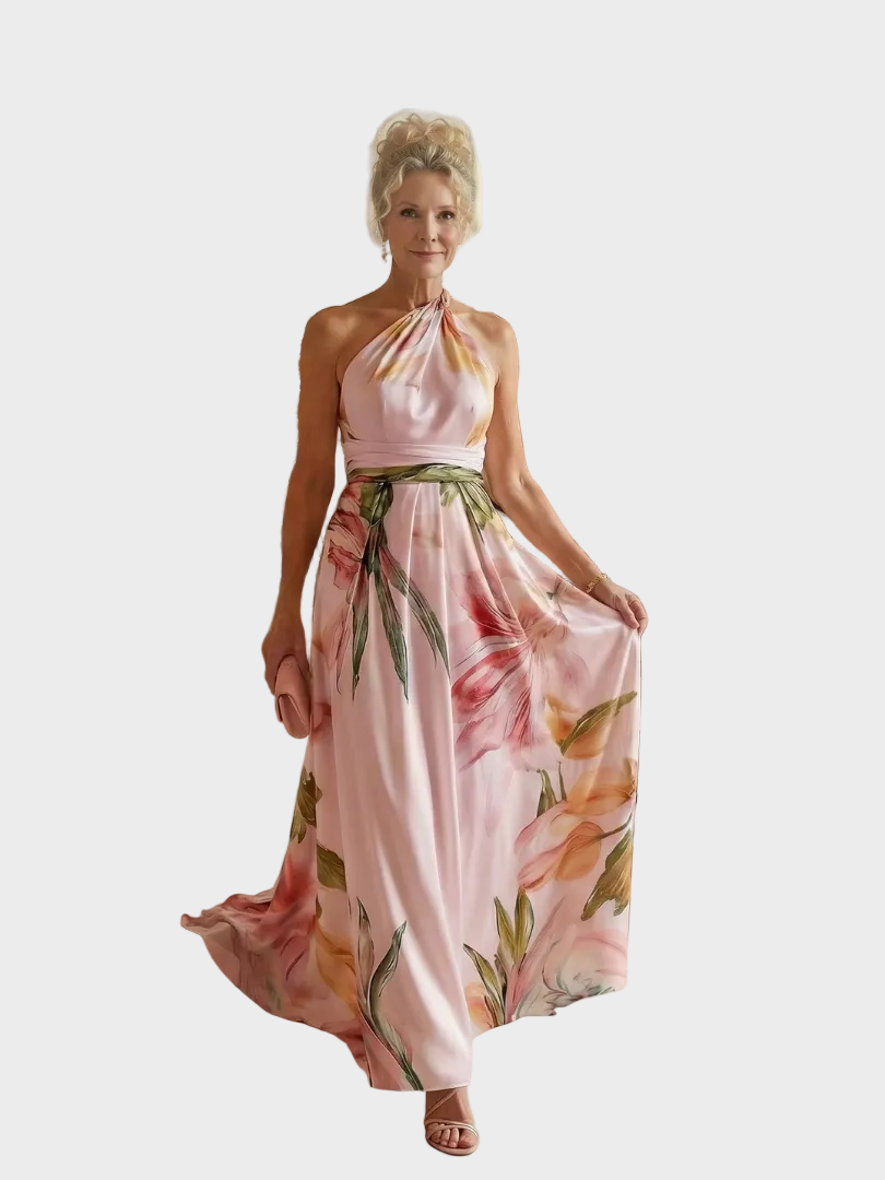 Emilia | Abito maxi a fiori