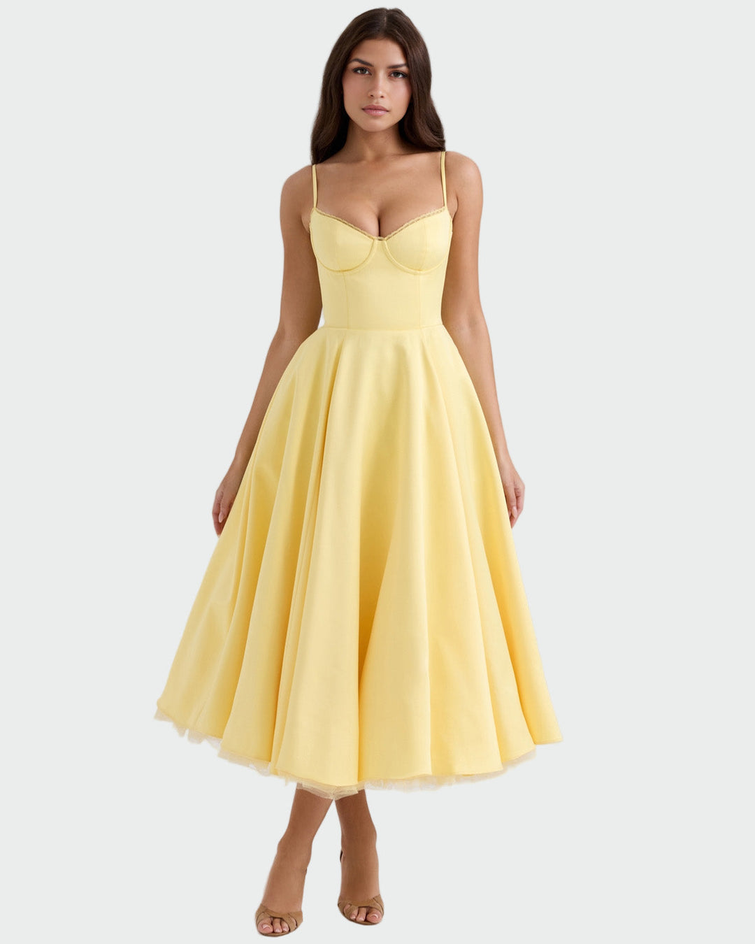Anna | Abito midi giallo