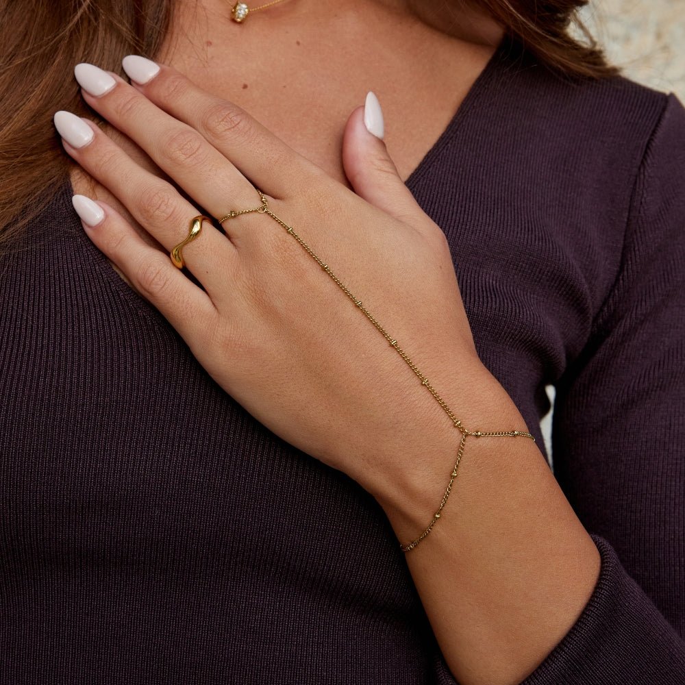 Bracciale a catena dorato