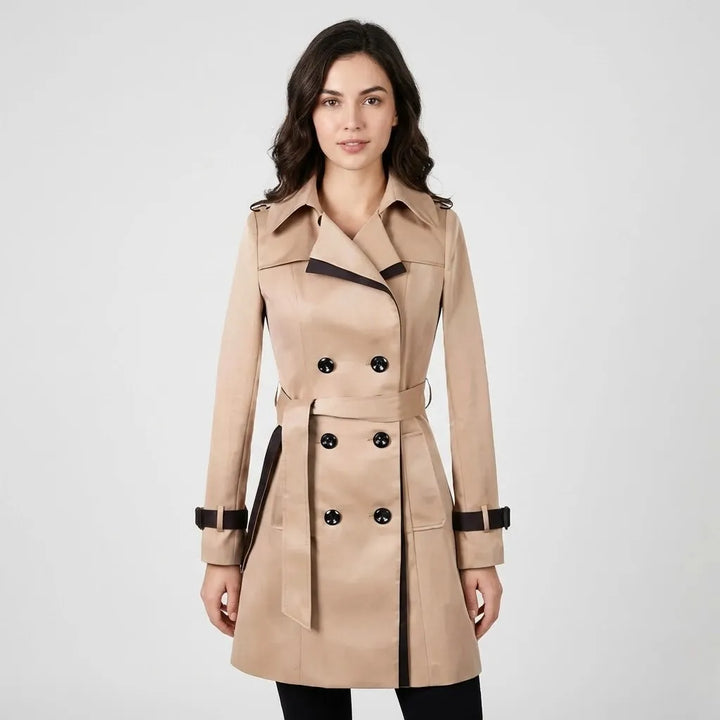 Cappotto strutturato in cotone con vestibilità aderente