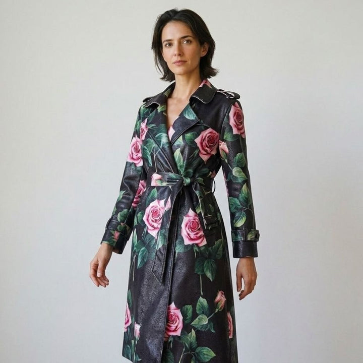 Svetlana | Abito a fiori avvolgente con cintura