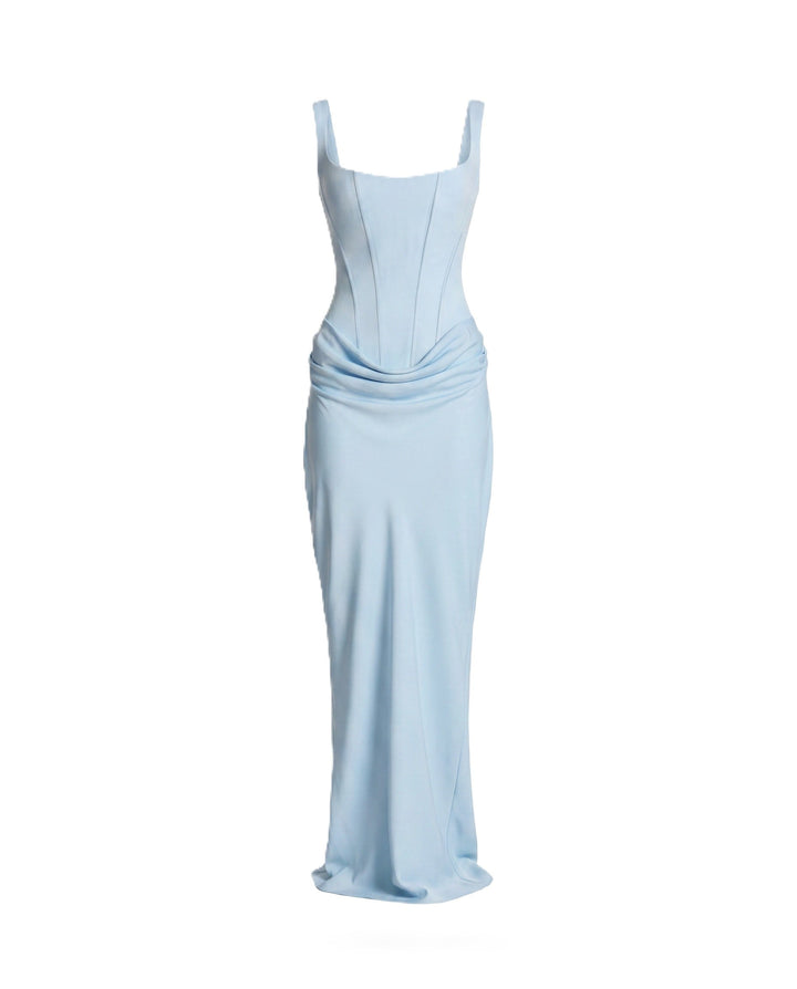 Zdenka | Abito maxi lucido con spalline regolabili