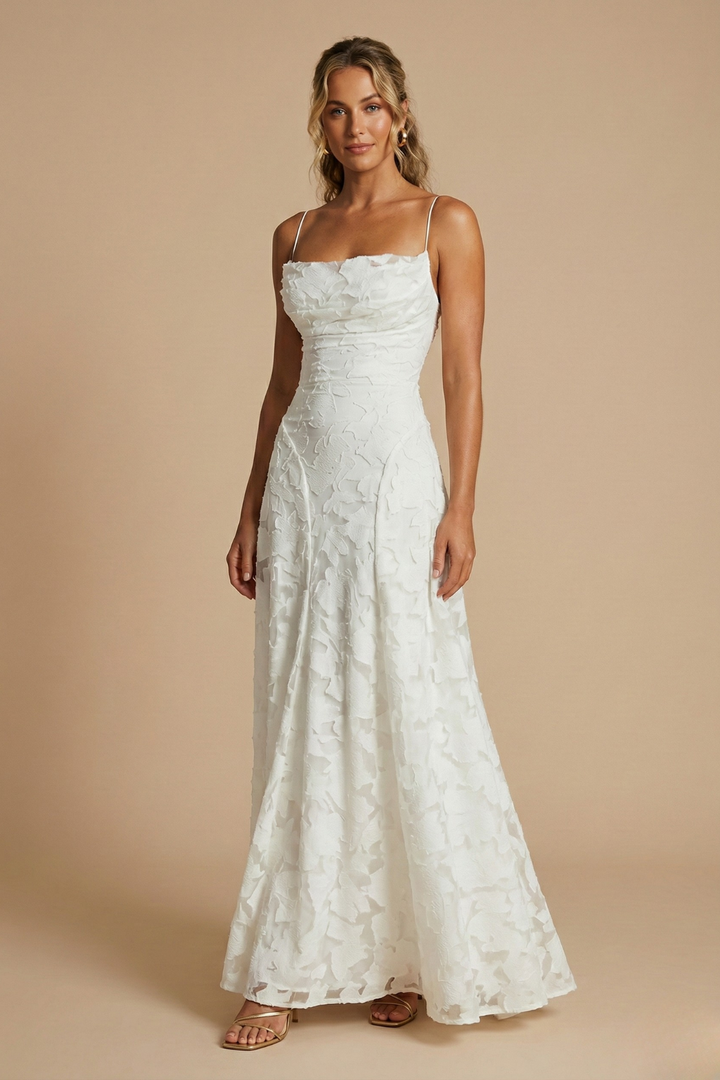 Nora | Abito maxi floreale con corpino aderente