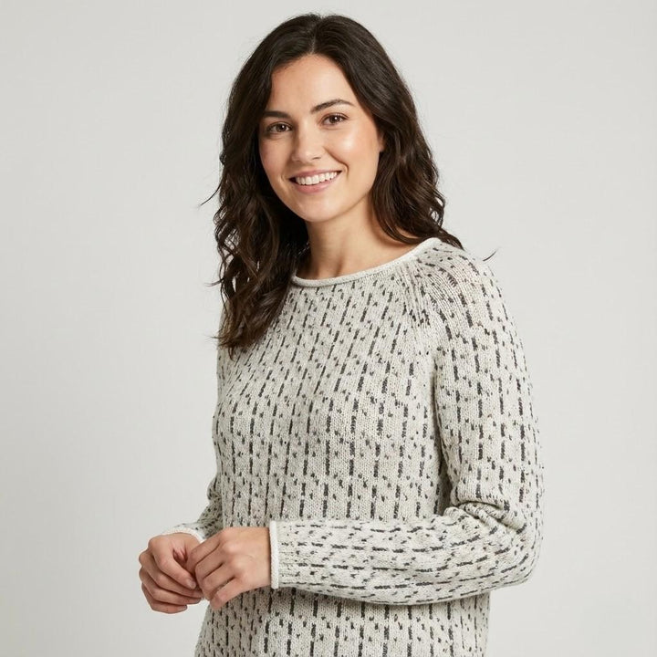 Maglione lavorato a maglia in misto lana e viscosa grigia