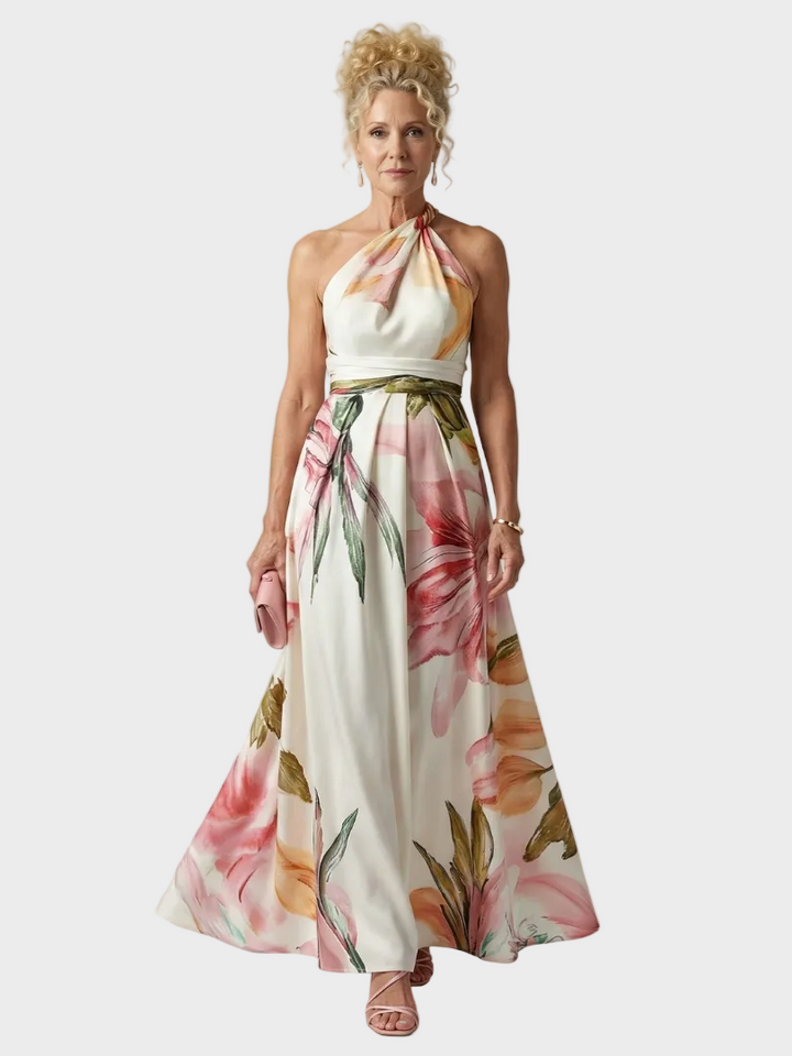 Emilia | Abito maxi a fiori