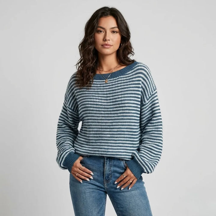 Maglione testurizzato con vestibilità ampia e strisce moderne