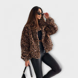 Leonor - Kabát s Leopardím Vzorom