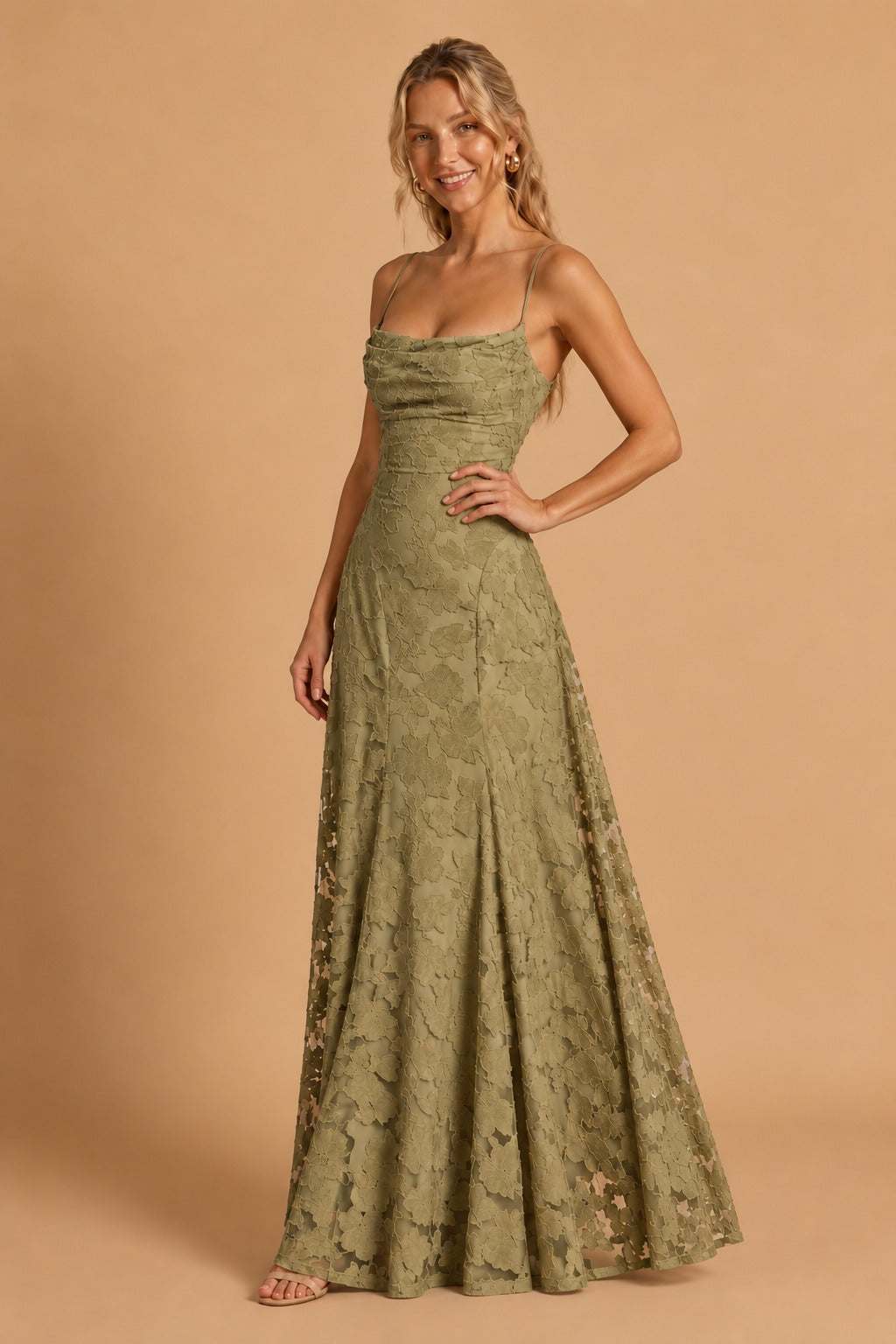 Nora | Abito maxi floreale con corpetto aderente