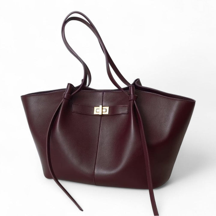 Grande borsa tote con chiusura girevole
