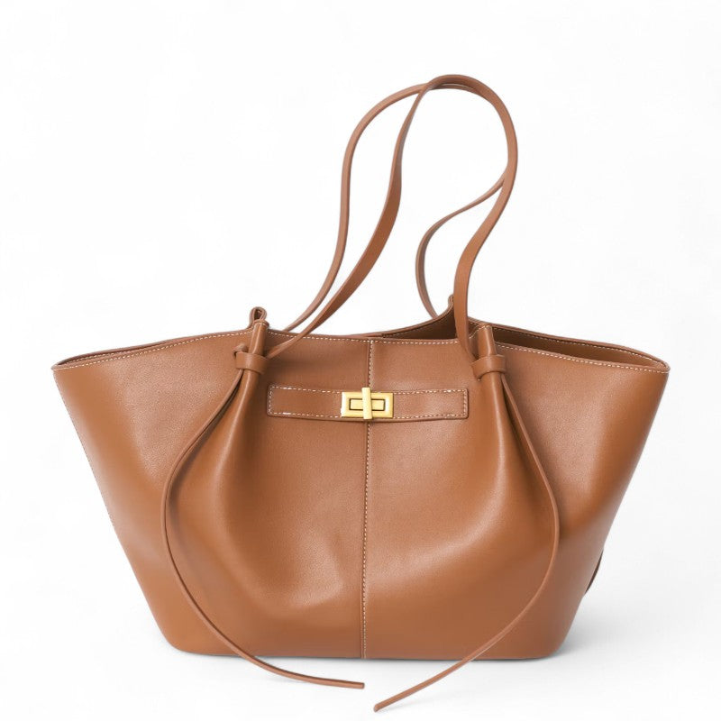 Grande borsa tote con chiusura girevole