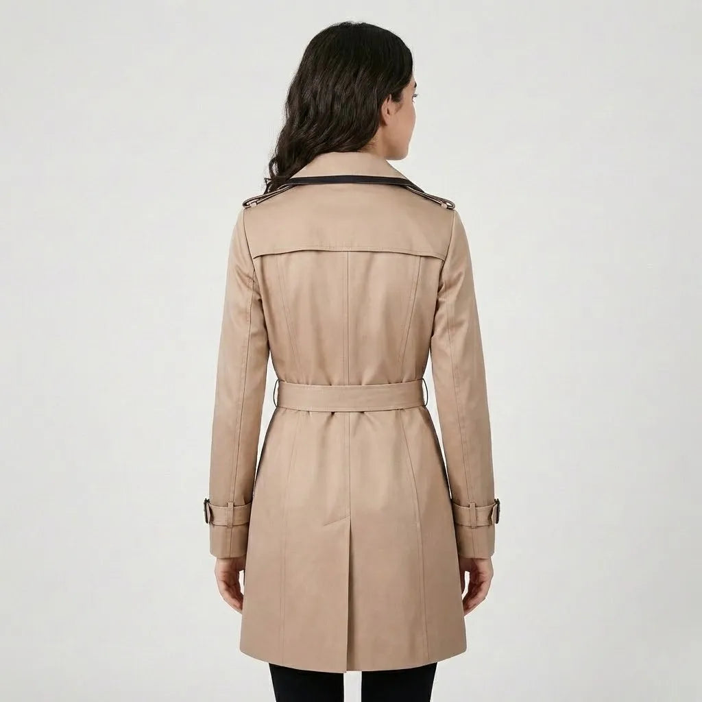 Cappotto strutturato in cotone con vestibilità aderente