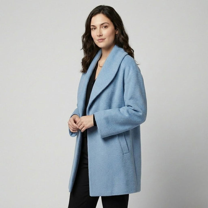 Cappotto fluido in misto lana con vestibilità ampia
