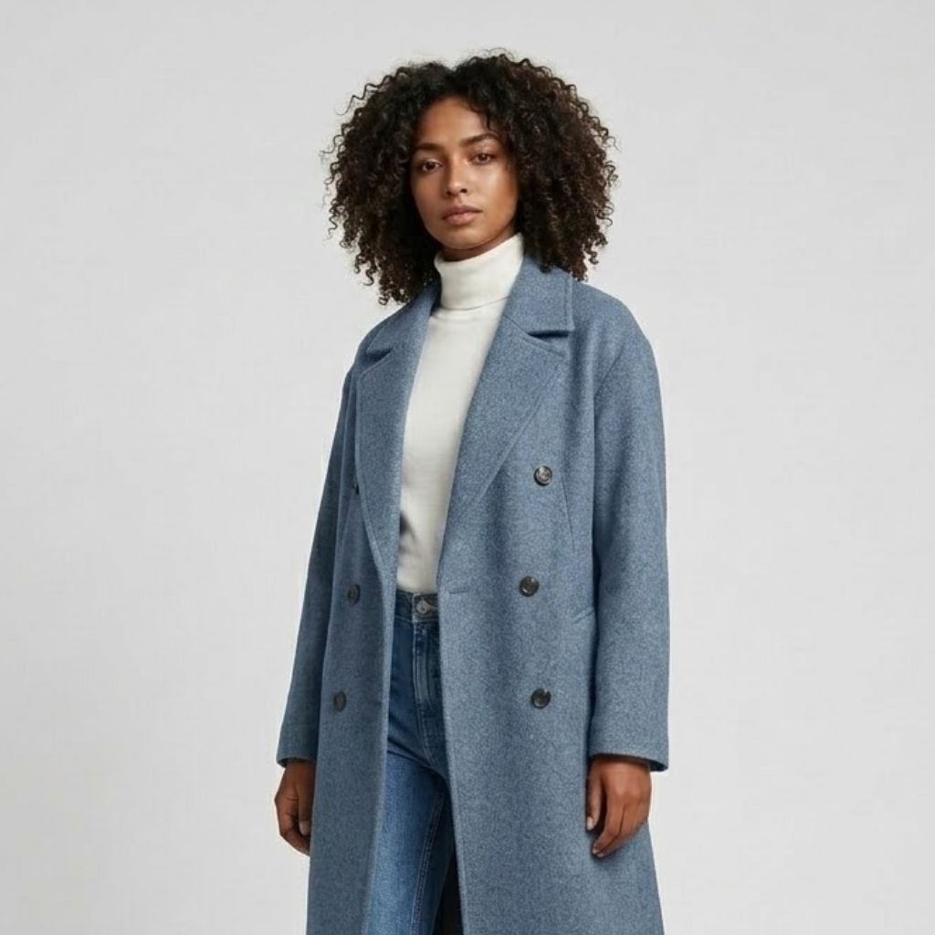 Cappotto lungo ed elegante con rever classici