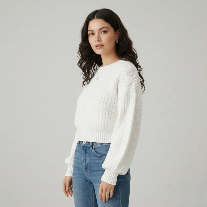 Maglione morbido a coste di taglio comodo