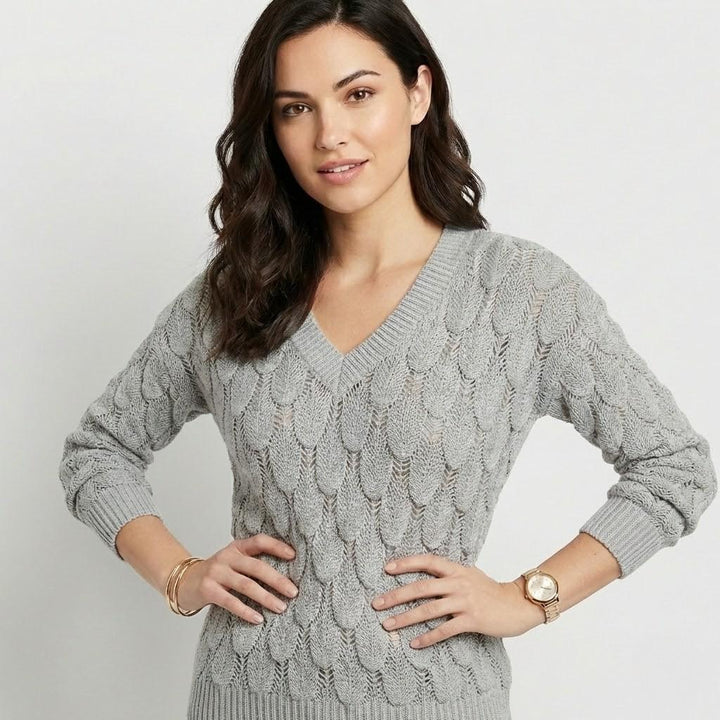 Maglione in misto cotone e lana con taglio morbido in stile moderno e casual
