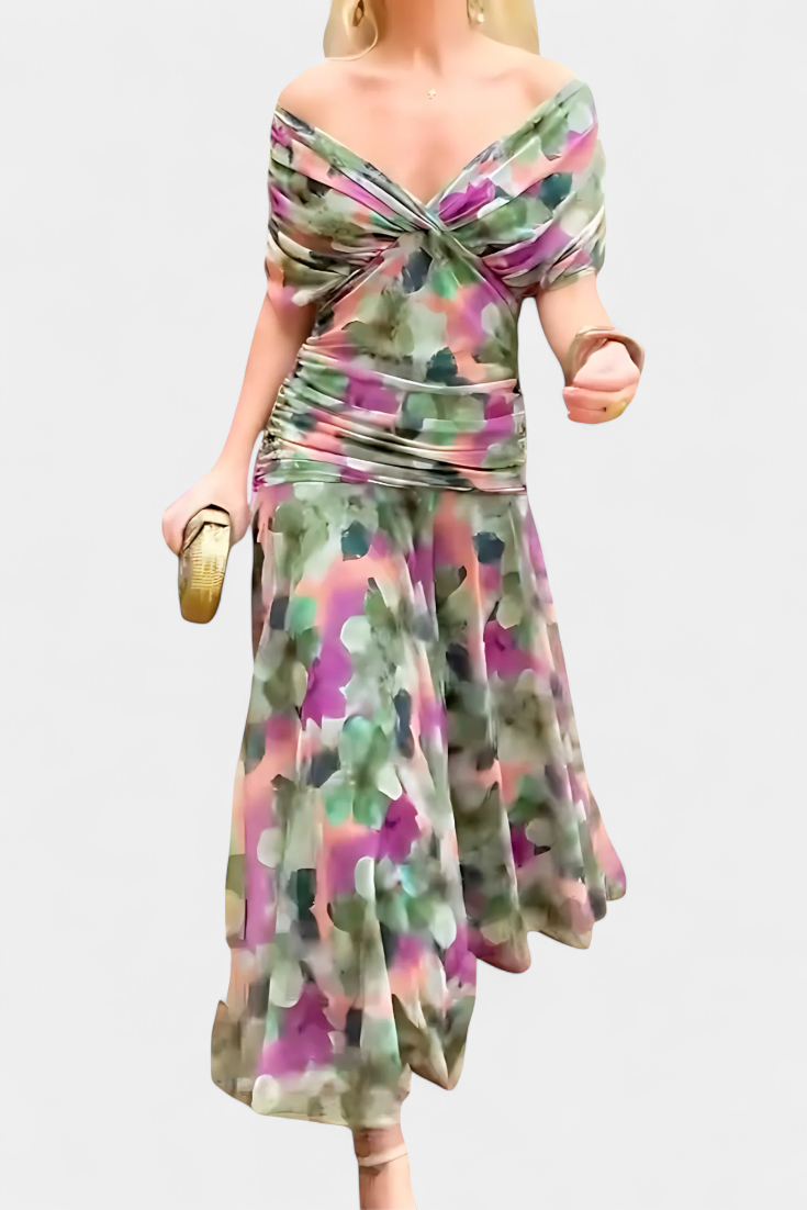 Magda | Vestito lungo floreale