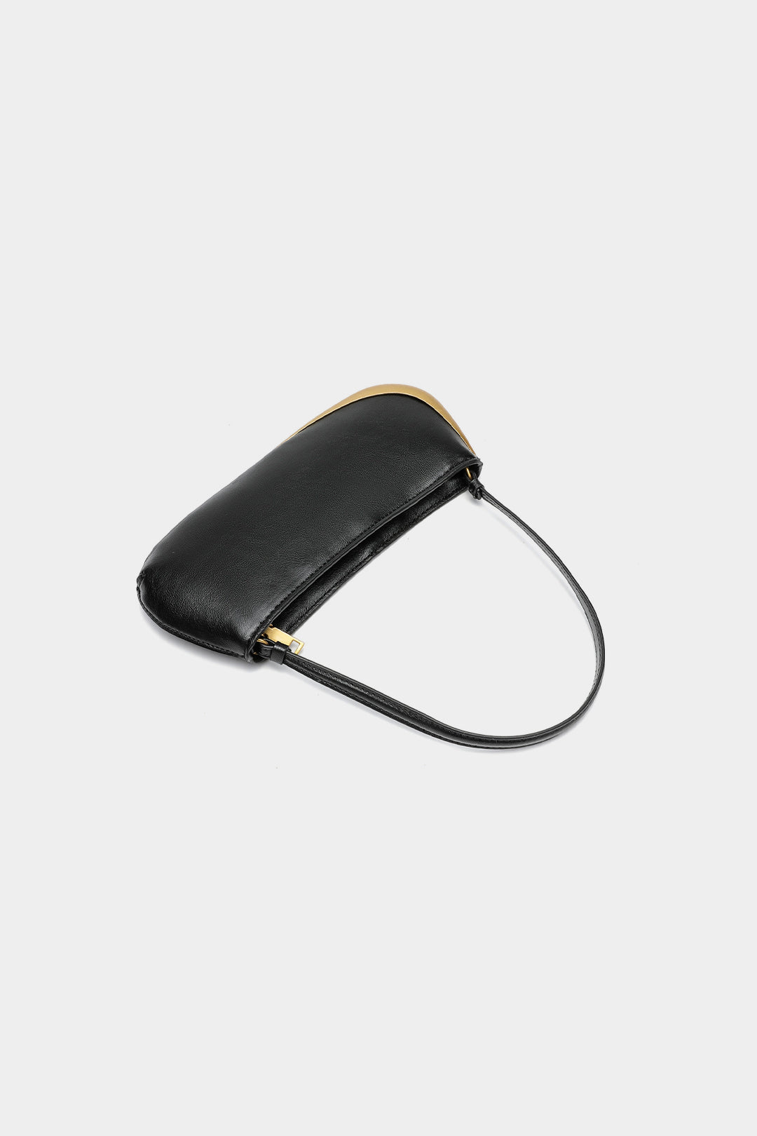 Borsa a spalla asimmetrica con dettaglio lucido