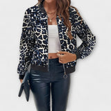 Raquel - Elegantný Kabát s Leopardím Vzorom