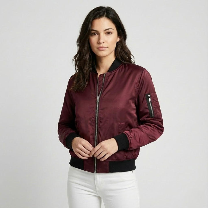 Giacca bomber leggera di taglio classico in stile urbano