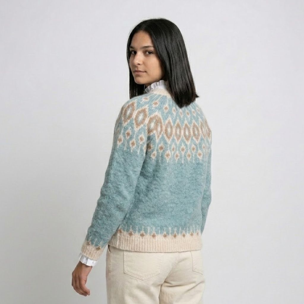 Maglione in acrilico con motivo tradizionale