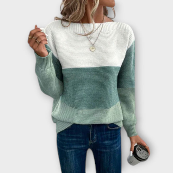 Clara | Maglione patchwork elegante