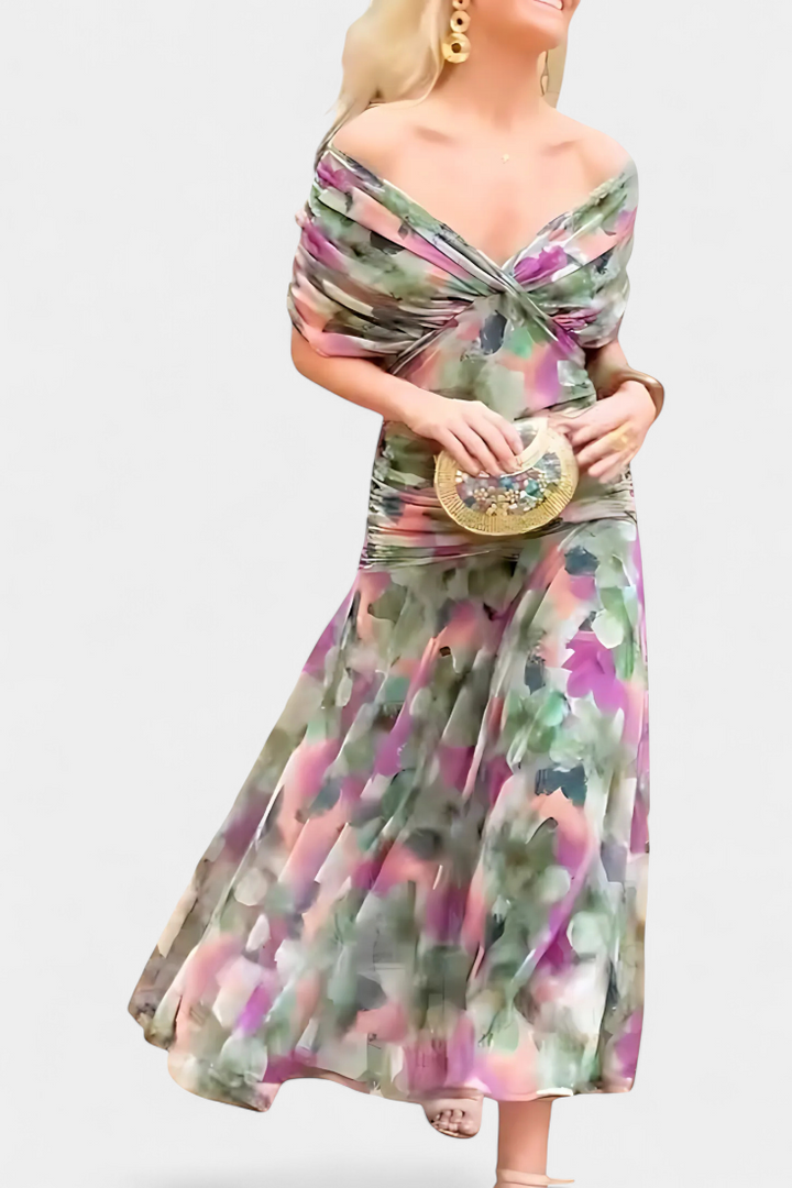 Magda | Vestito lungo floreale