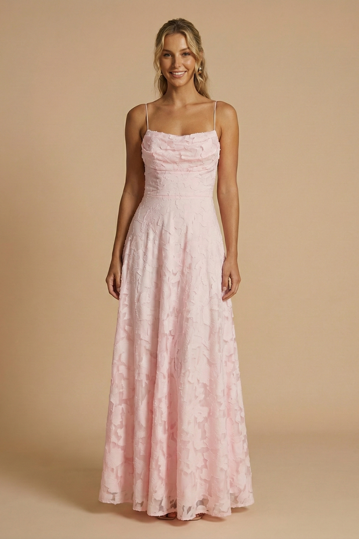Nora | Abito maxi floreale con corpino aderente