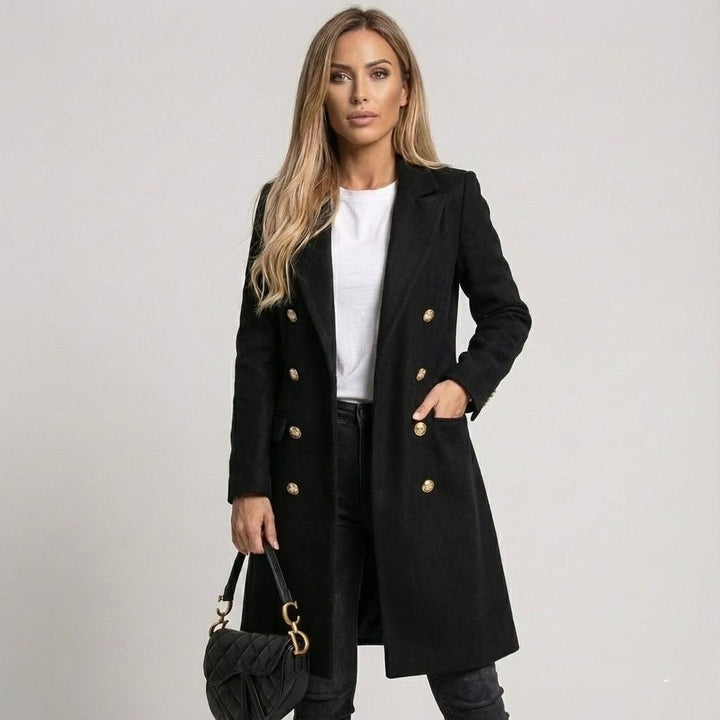 Trench lungo in morbida miscela di poliestere con cintura regolabile