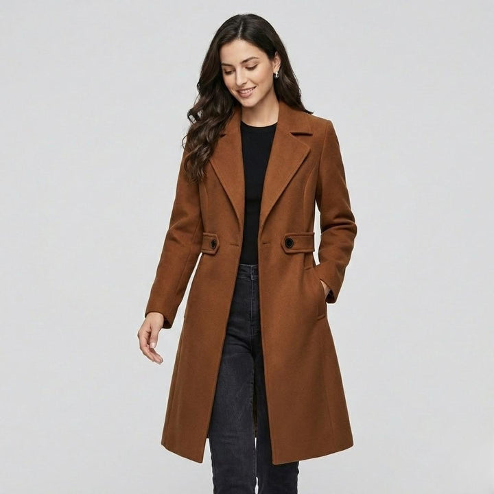 Cappotto strutturato classico in misto lana