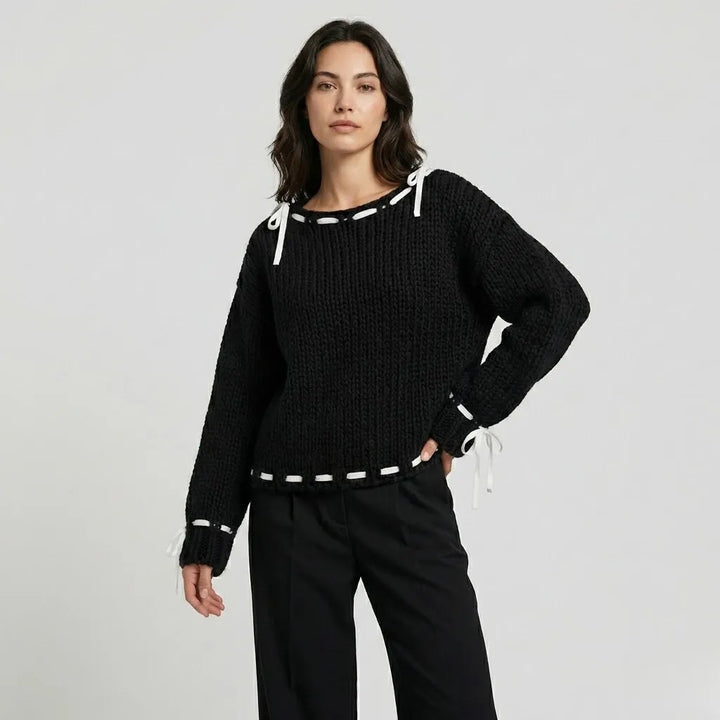 Maglione morbido a maglia di taglio ampio per l&