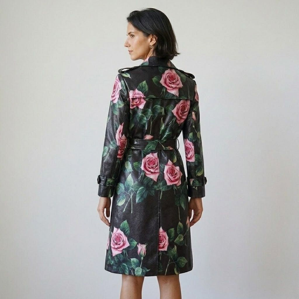 Svetlana | Abito a fiori avvolgente con cintura