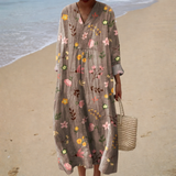 Voľné letné šaty s potlačou
