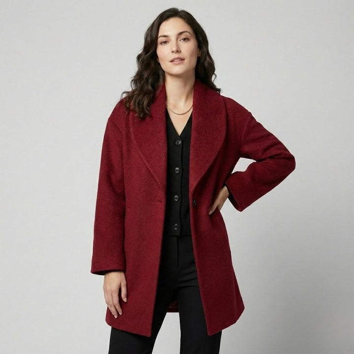 Cappotto fluido in misto lana con vestibilità ampia