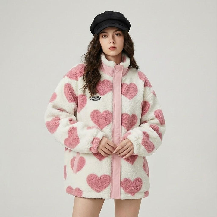 Giacca trapuntata in misto cotone con taglio oversize e doppio lato
