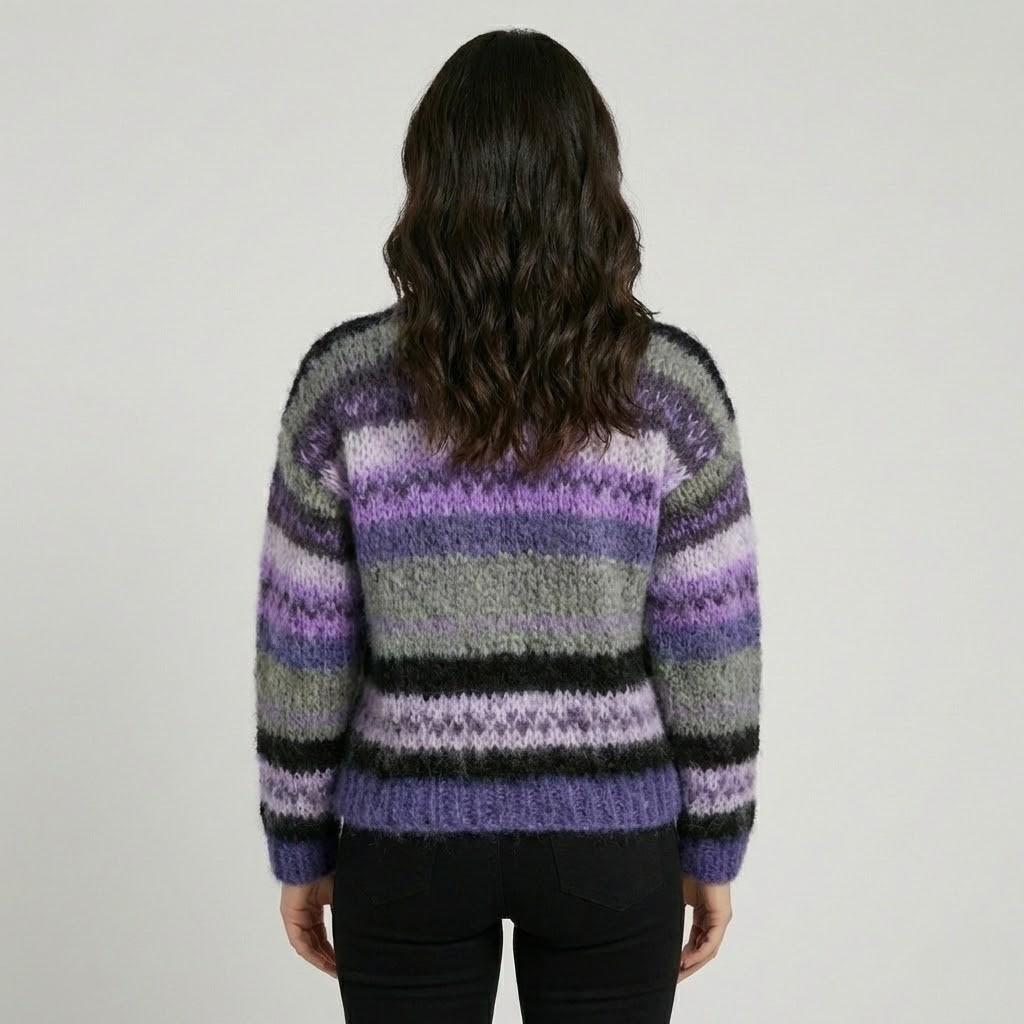 Maglione morbido a maglia con motivo a righe