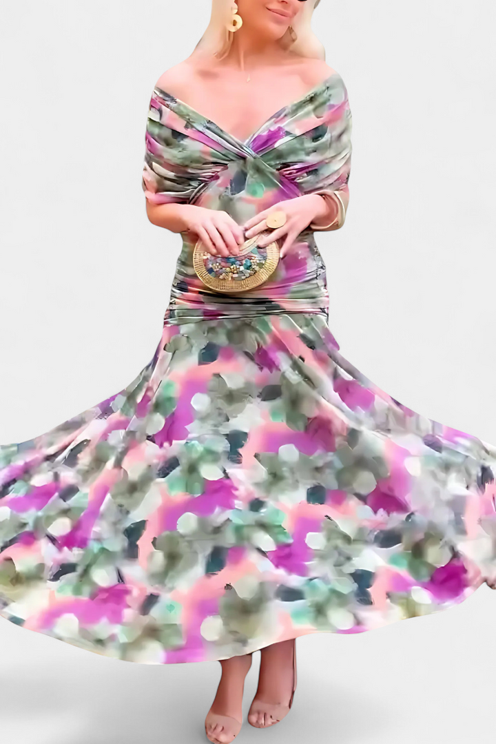 Magda | Vestito lungo floreale