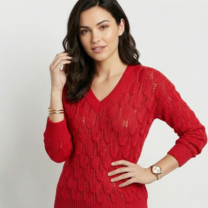 Maglione in misto cotone e lana con taglio morbido in stile moderno e casual
