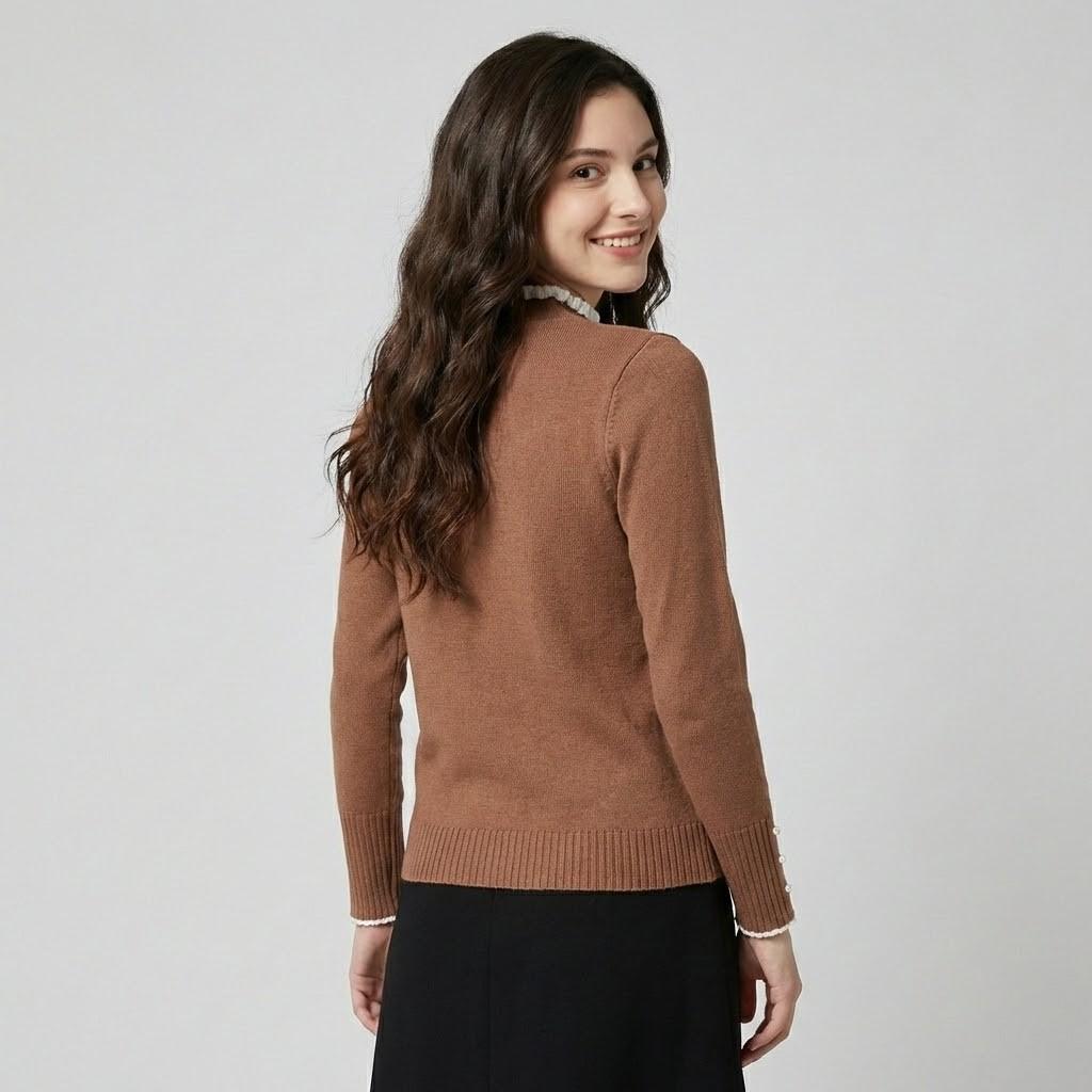 Blusa elegante con fiocco decorativo