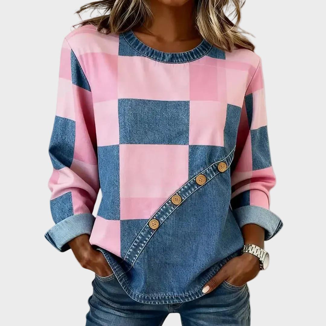 Tonnie | Felpa patchwork in colori