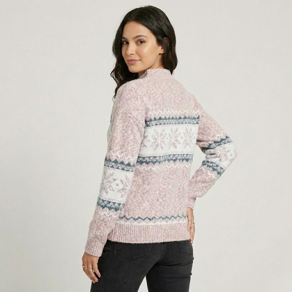 Maglione in misto lana con motivo nordico
