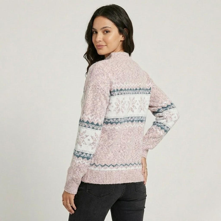 Maglione in misto lana con motivo nordico