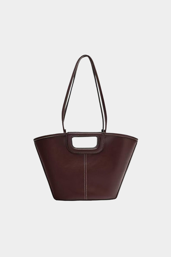 Borsa a tracolla in ecopelle dal look liscio