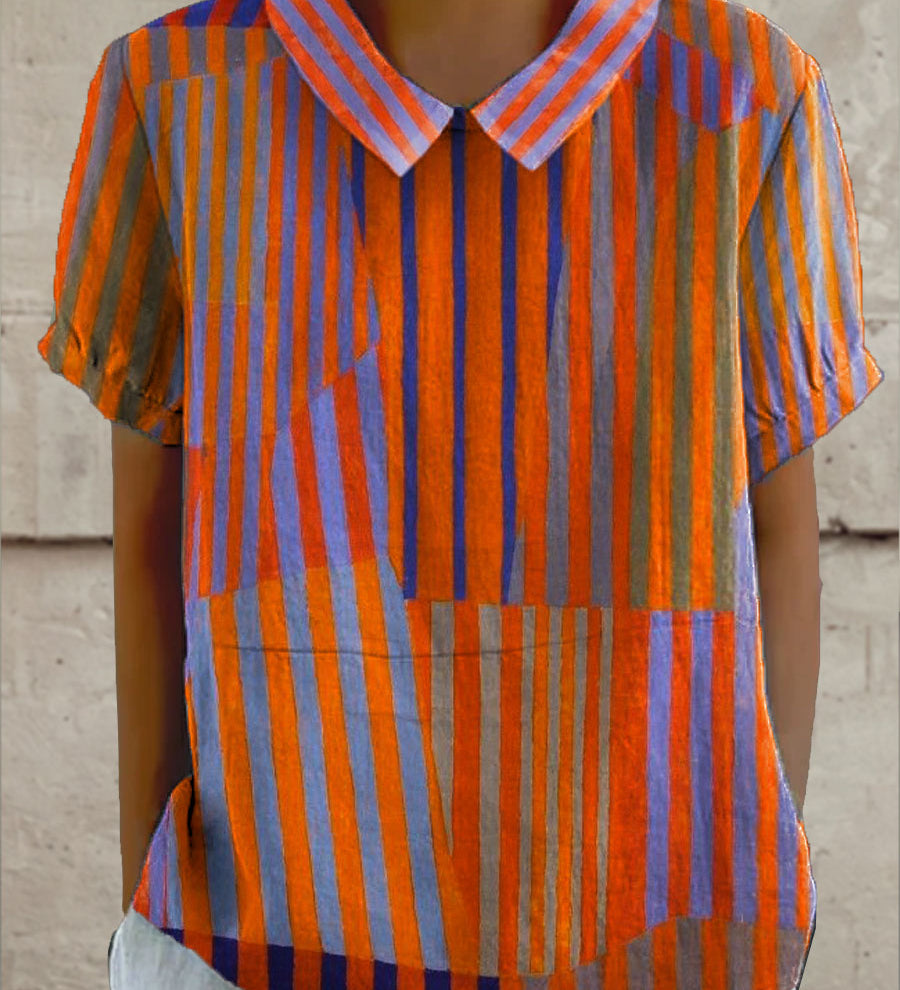 Nina - Geometrická pruhovaná košeľa