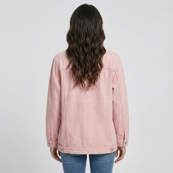 Giacca in denim con taglio oversize in stile urbano