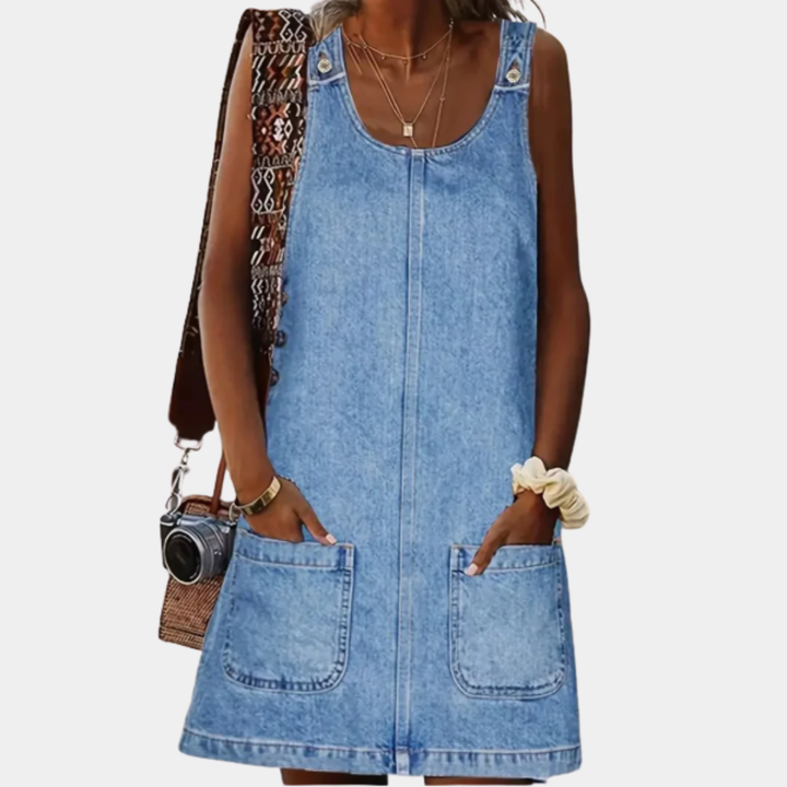 Walentyna | Abito lungo in denim
