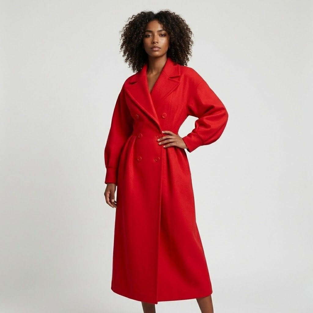 Cappotto lungo strutturato con cintura
